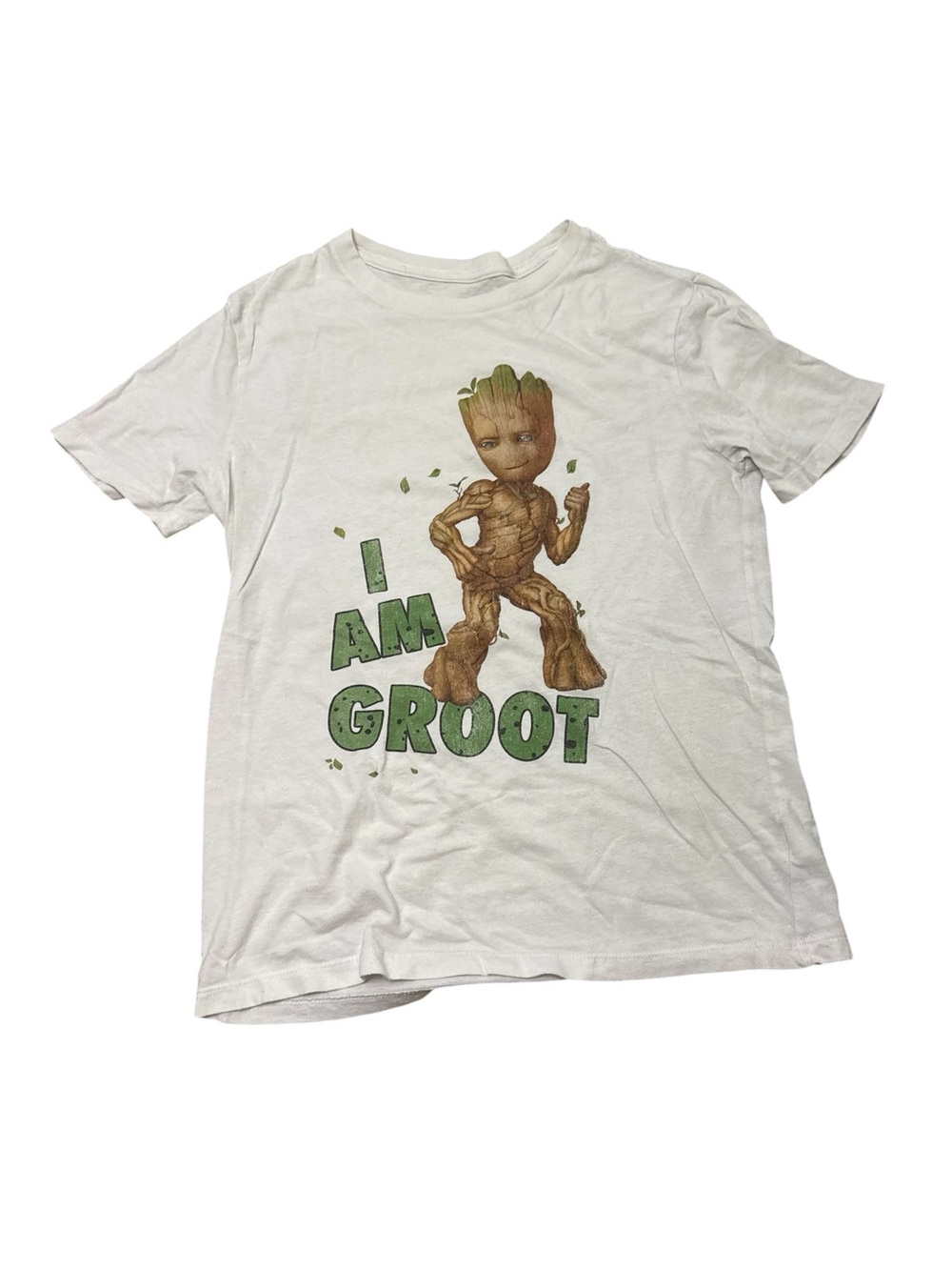Old Navy White Big Boys 'I Am Groot' Graphic Marvel Guardians of the Galaxy Tee